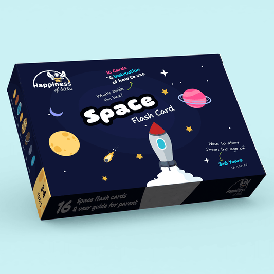 Space Flash Card | 16 Flash Card | Both Side Flash Card | Learn Space | Age 3 - 6 Years